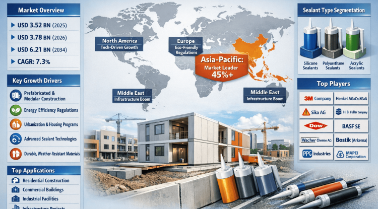 Which Companies Will Dominate Global Prefabricated Building Sealant Market as It Grows at a 7.3% CAGR Through 2034?