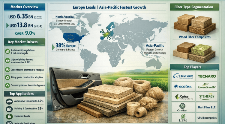 Why Is the Natural Fiber Composites Market Set to Reach USD 13.8 Billion by 2034 and Who Leads the Industry?