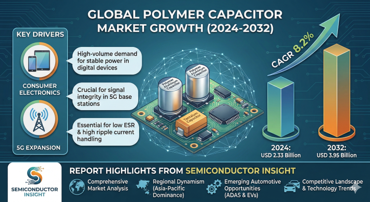 Global Polymer Capacitor Market Set to Reach USD 3.95 Billion by 2032, Driven by Consumer Electronics and 5G Expansion