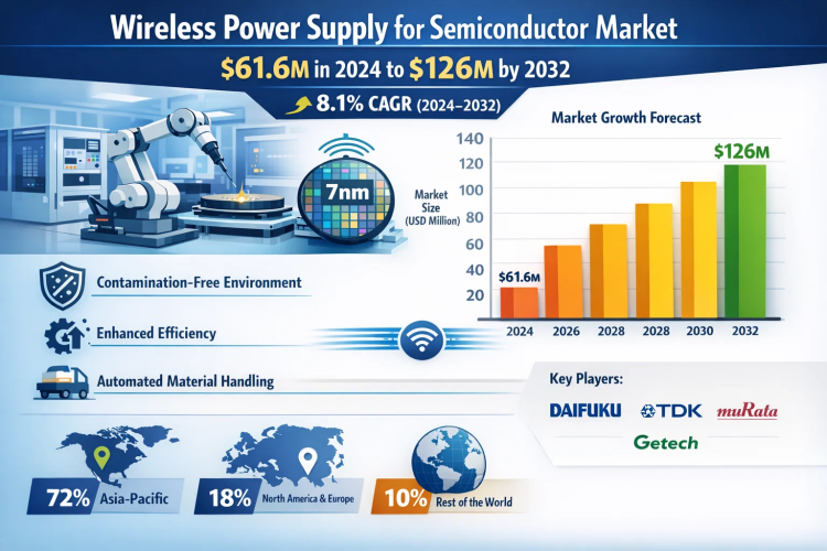 Wireless Power Supply for Semiconductor Market to Reach $126M by 2032 | 8.1% CAGR Growth Report