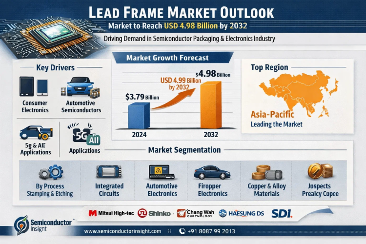 Lead Frame Market to Reach USD 4.98 Billion by 2032 | Growing Demand from Semiconductor Packaging & Electronics Industry