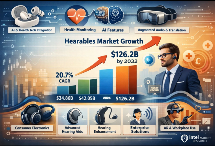 Global Hearables Market to Reach $126.2B by 2032, Growing at 20.7% CAGR with AI & Health Tech Integration