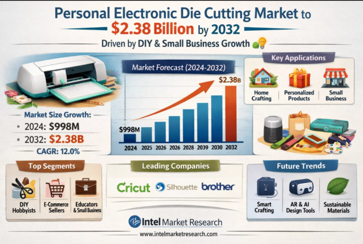 Personal Electronic Die Cutting Market Size to Hit $2.38B by 2032 Driven by DIY & Small Business Growt