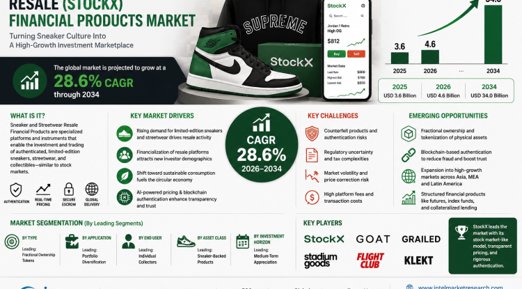 Sneaker and Streetwear Resale (StockX) Financial Products Market Industry Growth Expected at 28.6% CAGR Through 2034