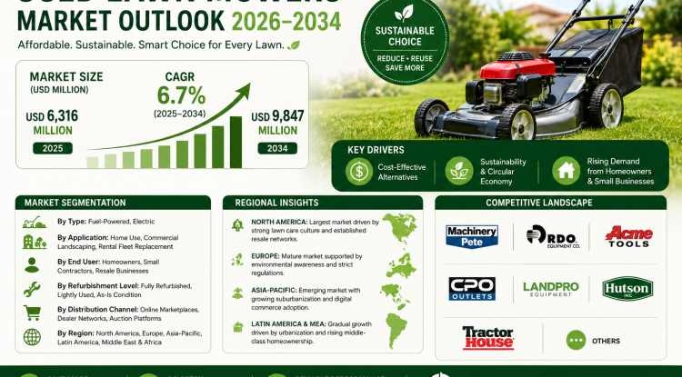 Used Lawn Mowers Market Growth Analysis, Dynamics, Key Players and Innovations, Outlook and Forecast 2026-2034