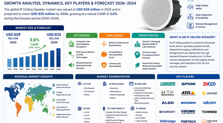 IP Ceiling Speaker Market Growth Analysis, Dynamics, Key Players and Innovations, Outlook and Forecast 2026-2034