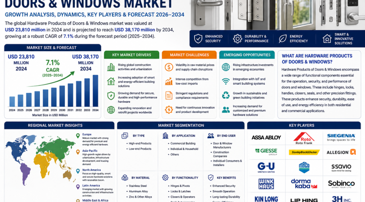 Hardware Products of Doors & Windows Market Growth Analysis, Dynamics, Key Players and Innovations, Outlook and Forecast 2026-2034