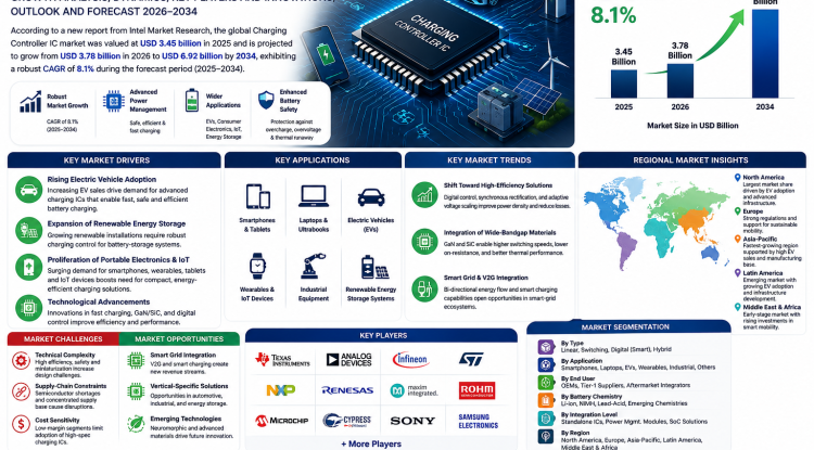 Charging Controller IC Market Growth Analysis, Dynamics, Key Players and Innovations, Outlook and Forecast 2026-2034